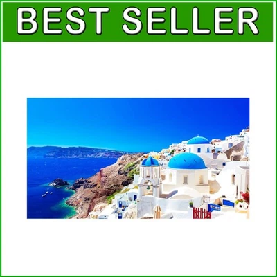 15x8英尺圣托里尼希腊照片背景 - 适合主题派对 — 第 1/4 张图片