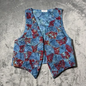 Vintage 90s Handmade by Holly North Patchwork Vest Womens Size Medium - Bild 1 von 7