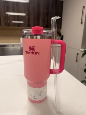 Stanley 40oz Camelia PINK H2.0 Tumbler Flowstate Quencher NEW - Image 1 of 2