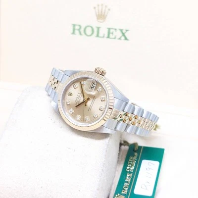 Rolex 18K HG 26mm Champagne Big Diamonds Datejust REF: 69173 (U Serial) - Image 1 of 4