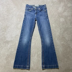 Ariat R.E.A.L. Denim Girls Jeans Size 10 Bootcut Stretch Western Style Rodeo - Picture 1 of 12