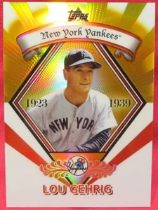 Lou Gehrig 2009 Topps Legends Gold Chrome Refractor GR-15 - Picture 1 of 1
