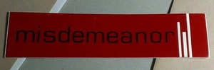 NEW MISDEMEANOR RED WRITING CASE AMP PROMO MUSIC STICKER - Picture 1 of 1