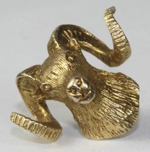 DE COLECCIÓN AÑOS 60 O 70 GRANDE ORO CAPRICORNIO 10K RAM CORBATA OVEJAS - Imagen 1 de 3