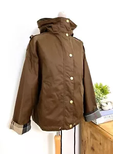 Giacca cerata nuova BARBOUR Bark Inez Wax Spey UK 18 EU 44 USA 4 XXL Net A Porter - Foto 1 di 7