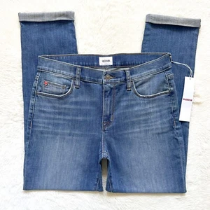 NWT HUDSON Natalie Midrise Slim Boyfriend Crop Katya Wash Jeans Womens Size 27 - Picture 1 of 12