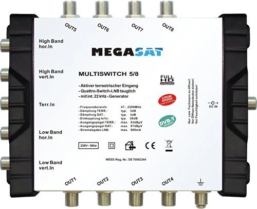Megasat Multiswitch 5/8 Multischalter