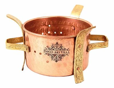 Copper Brass Food Warmer Angeethi Traditional Sigdi, Restaurant  HOTEL Ware  - Image 1 of 3