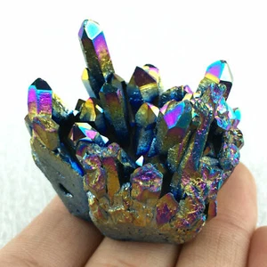 1 pieza Cristal Cuarzo Arco Iris Titanio Racimo VUG Muestra Mineral Reiki Sanación - Imagen 1 de 9