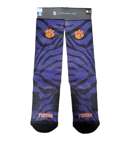 Clemson Tigers Dress Socks University Strideline Licensed NCAA Wear Cover