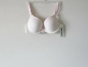 DKNY Thrill Seeker maßgeschneiderter Lift Push-up-BH 458256 elfenbein/pink 32C UVP $ 42 neu mit Etikett - Bild 1 von 7
