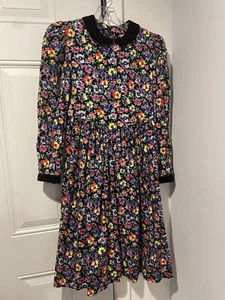 Cary San Francisco Girl's Size 12 Floral Dress Peter Pan Collar Vintage 90s - Picture 1 of 10