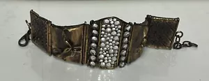 Luigi Briglia Designer Vintage Manschette Armband Antik Strass - Bild 1 von 3