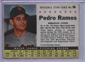 1961 Post #98 Pedro Ramos Minneapolis  Box EX+ - Picture 1 of 2