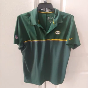 Green Bay Packers Camicia Uomo Grande Giallo Polo Nike NFL On Field Dri Fit - Foto 1 di 2