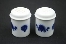 Melitta Berlin Blue Berry Salt and Pepper Shakers White/Blue Porcelain