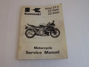 Kawasaki ZX-6 ZZ-R600 ZZ-R500 OEM FACTORY REPAIR SERVICE MANUAL 99924-1128-02 - Picture 1 of 3