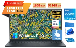 2025 Dell Inspiron 15 Touch Laptop 10-Core Intel i5, 16GB 512B SSD Win 11 Pro - Picture 1 of 12