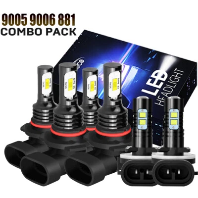 Faros LED bombillas + faros antiniebla para GMC Sonoma 1999 2000 2001 2003 2004 6000K Foto 1 de 4