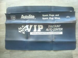 AUTOLITE SPARK PLUG FENDER COVER, VIP AUTO STORES, Made in USA  FORD CHEVY DODGE