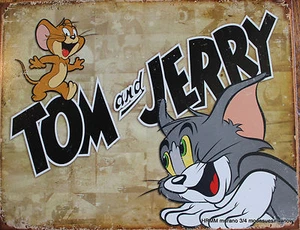 New Tin Sign Vintage Tom & Jerry Panels Cartoon Retro Home Media Room Retro - Picture 1 of 1