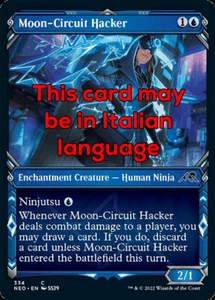 MTG MOON-CIRCUIT HACKER 334 EXC - HACKER DEL CIRCUITO LUNARE - NEO X IT - MAGIC - Picture 1 of 1