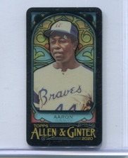 2020 Topps Allen & Ginter - Hank Aaron - Stained Glass Mini #104 SSP /25  BRAVES