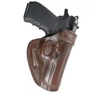 Echtleder schnelles Ziehen außerhalb des Taillenbandes Tragepistole Holster - Bild 1 von 48