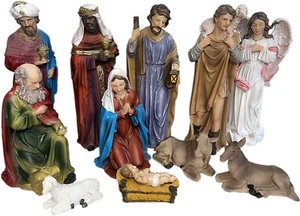 Belén de Navidad Juego Completo de 11 Piezas El Nacimiento Incluye Pastor,Tres - Imagen 1 de 1