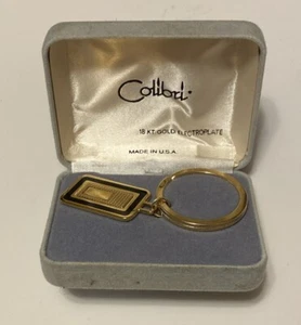 Colibri 18 Kt Gold Electroplate Keychain Made In USA New Old Stock - Picture 1 of 4