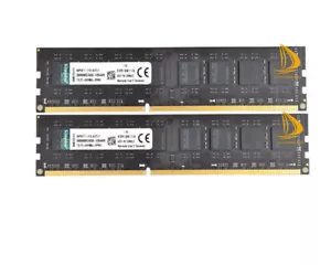 2PCS Kingston 8GB 2RX8 PC3-12800U DDR3 1600Mhz 240Pin DIMM Desktop Memory RAM_ - Picture 1 of 8