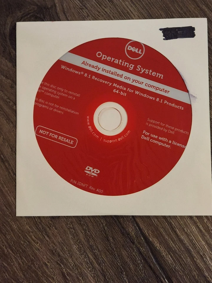 Dell Reinstallation DVD Windows 8.1 Recovery Media for Windows 8.1 Products x64 - Image 1 of 1