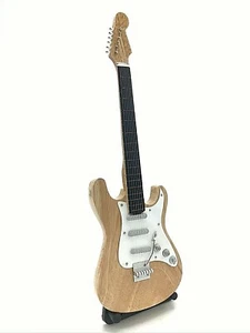 Miniatur Fender Standard Stratocaster Gitarre - Naturholz (Zierholz) - Bild 1 von 3