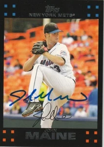 JOHN MAINE NEW YORK METS SIGNED 2007 TOPPS CARD #484 - Picture 1 of 1