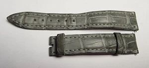 Authentic Franck Muller Geneve Genuine Gray Leather Watch Strap 16/14mm 69+102mm - Picture 1 of 2