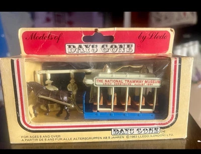 LLEDO DAYS GONE, HORSE DRAWN TRAM MUSEUM CAR, EUC, W/DAMAGED BOX 1983 - Image 1 of 2