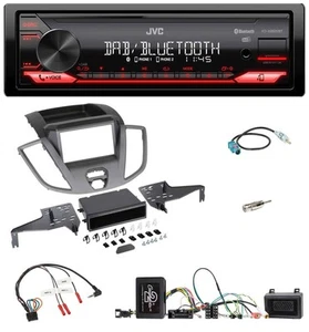 JVC Bluetooth USB DAB Lenkrad Autoradio für Ford Transit V363 2014-16 PDC schwar - Bild 1 von 10