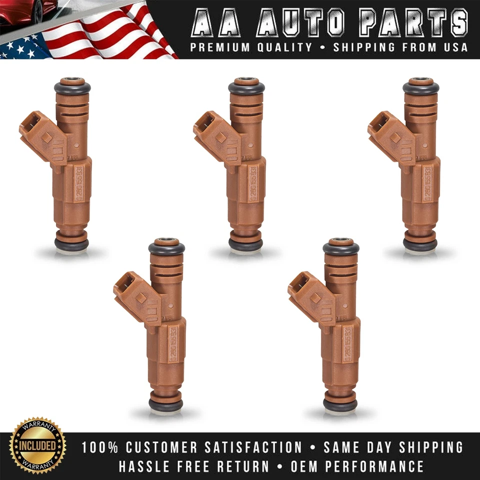 Juego de 6 inyectores de combustible para Volvo S60 S80 C70 V70 XC90 2,4 L 2,5 L 280155831 Foto 1 de 4