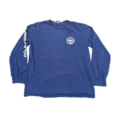 Винтажная футболка 90-х Polo Sport Ralph Lauren с длинным рукавом Mountain Alpine размер L - Изображение 1 из 4