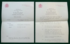 Antique Royal Dress Regulations for Wedding of Prince Charles & Princess Diana - Picture 1 of 7