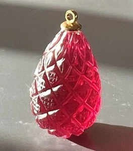 Lab Grown Ruby Carved Tear Drop - Picture 1 of 4