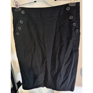 Super Cute button front skirt Slit Back High Rise Pencil Skirt Vintage Style - Picture 1 of 4