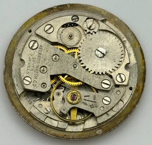 25.9mm Helbros PS32 Manual Wind Swiss 7 Jewels Watch Movement Vintage PARTS - Picture 1 of 20