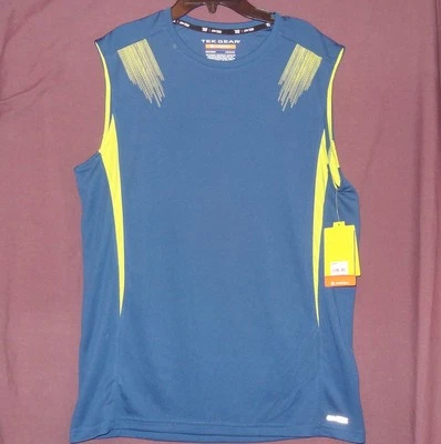 Nueva Camisa de Baloncesto Top Azul Amarillo Talla Mediana Ejercicio Tek Gear Drytek Foto 1 de 4