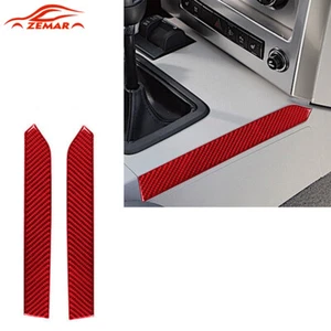 Cubierta de tira lateral del panel de cambio de marchas de fibra de carbono roja para Jeep Liberty 2008-12 - Imagen 1 de 5
