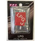 LPG NUMBER PLATE METAL TAG KIT WITH DECALS + RIVETS (SET OF 2)