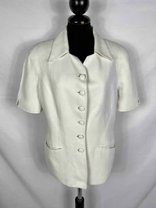 NAZARENO GABRIELLI VINTAGE '80 Giacca Donna Lino Seta Woman Jacket Sz.L - 46 - Imagen 1 de 5