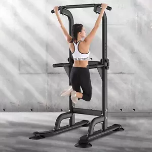 SogesPower Power Tower Dip Station Pull Up Bar for Home Gym Adjustable Height... - Picture 1 of 9