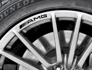 8 calcomanías de llanta de rueda con logotipo AMG Mercedes-Benz calidad premium CLA CLS SLC - Imagen 1 de 5