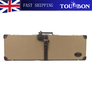 TOURBON Vintage Canvas Shotgun Hard Case Cabinet Storage Box Safety Hunting Gift - Picture 1 of 24